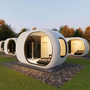 Rumah kapsul luar ruangan Spaceships komersial Mini kapsul berbentuk apel Prefab penggunaan rumah untuk kantor dan bersantai - Product Image 1