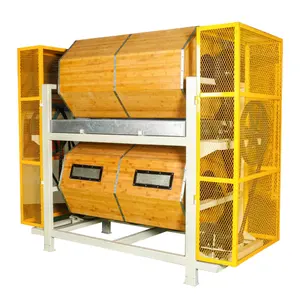 Fusto di bambù rotante a doppio strato e macchina per lucidare e rettificatrice in metallo per uso domestico e impianto di produzione