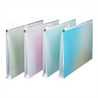 Carpeta de Archivos Transparente A4 con Cierre de Cremallera, Bolsa de Documentos con Dibujos Animados para Estudiantes