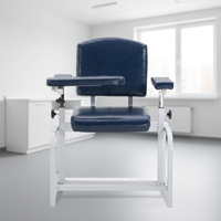 Chaise de phlébotomie médicale, chaise pour prélèvement sanguin, accoudoirs réglables, rembourrage confortable, design chinois, construction métallique, Carenovo ED-03