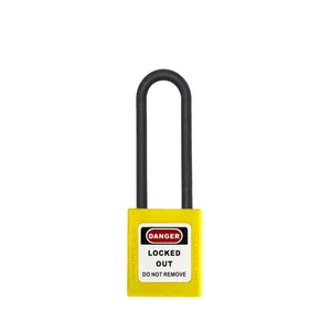 Custom Nylon Shackle Veiligheid Hangsloten Geïsoleerd Veiligheid Loto Apparaat 76Mm Loto Hangslot