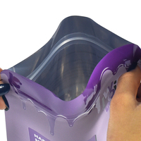 Emballage en plastique refermable personnalisé à effet UV, sachet debout pour produits de soin de la peau, masque facial, sachet doypack