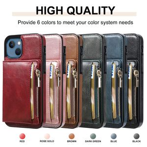 <span class=keywords><strong>Funda</strong></span> de Cuero PU con Cierre de Cremallera Estilo Retro para Teléfono Móvil Max - Product Image 6