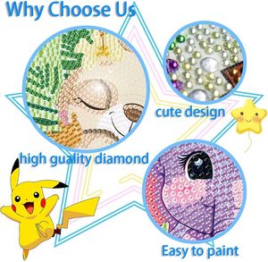 Kim cương sơn 4 gói cho trẻ em-động vật nghệ thuật cho phim hoạt hình kim cương sơn 5D kim cương nghệ thuật vẽ tranh Kit nghệ thuật và hàng thủ công cho trẻ em - Product Image 4