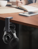 Support de casque rotatif et étanche à fixation flexible – Support de casque de jeu PC réglable à clipser sous le bureau