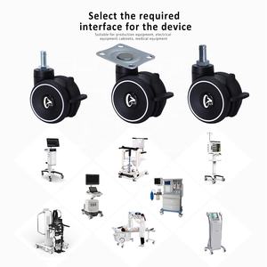 चीन कस्टम 3 इंच काला रंग अरंडी सौंदर्य उपकरण चेसिस कैस्टर ट्रॉली व्हील - Product Image 6