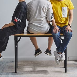 Table pliante longue et simple en métal pour bureau à domicile, <span class=keywords><strong>conférence</strong></span>, formation, <span class=keywords><strong>salle</strong></span> à manger, <span class=keywords><strong>location</strong></span> <span class=keywords><strong>de</strong></span> <span class=keywords><strong>salle</strong></span>, stand <span class=keywords><strong>de</strong></span> marché nocturne, dortoir - Product Image 3