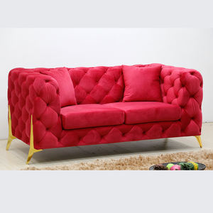 नाइट क्लब रेस्तरां के लिए आधुनिक लक्जरी वेल्वेट लाउंज सोफा रात क्लब रेस्तरां होटल कैंटीन ठोस लकड़ी ऊपर - Product Image 6