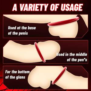 Set mit 6 Penisringen aus Silikon in verschiedenen Größen für Männer – Erektionsfördernd, Länger anhaltend, Stärker dehnbar – Sextoys für Erwachsene - Product Image 4