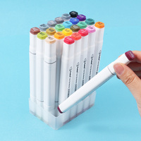 Foska 24/36/48/60 couleur Manga ciseau et pointe double pointes Art double marqueurs stylo Double extrémité alcool Art croquis dessin marqueur stylo