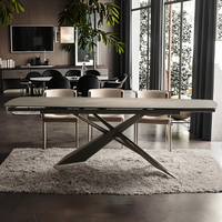 Table à manger pliable en verre trempé sur pieds en métal de luxe moderne et léger personnalisée 4 places pour hôtel appartement salle à manger
