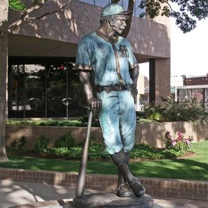 Légendaire étoile de baseball <span class=keywords><strong>Jackie</strong></span> <span class=keywords><strong>Robinson</strong></span> Sculpture en bronze Statue en métal repère - Product Image 1
