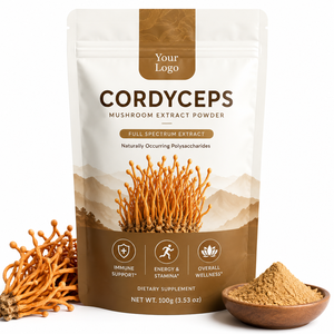 Qidan OEM Polisacáridos 10% Cordyceps Militaris Hongo de Alta Potencia Suplemento de Cuerpo Fructífero Fabricante Botella Tambor - Product Image 4