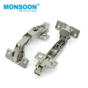 Charnière de meuble latérale de 35 mm, charnière de placard de cuisine, charnière cachée à fermeture douce, charnière hydraulique à clipser, angle de 165 degrés - Product Image 1