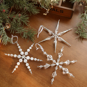 Adornos Navideños Transparentes de Acrílico, Copos de Nieve de Invierno, Decoración Colgante para Árbol de Navidad, Adornos para Árbol de Navidad - Product Image 1
