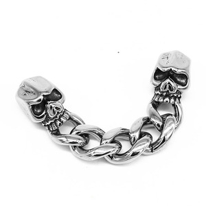Stainless Steel Skull Chain <b>Bracelet</b> <b>Beads</b> For <b>Bracelet</b> <b>Making</b> Irregular Shape Vintage Style Jewelry Findings Components - Product Image 1