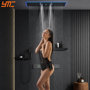 Sistema de Ducha de Lluvia Empotrado en el Techo para Proyectos Hoteleros Comerciales con LED, Música Bluetooth, Pantalla Digital y Control Termostático - Product Image 1