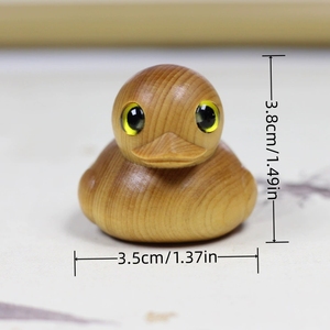 Handmade Wooden Duck Figurine Middle Finger Carving Abstract Pattern Art Deco Design Office Desktop <strong>Decoratio</strong> - Product Image 4