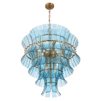 Lustre moderne de luxe en verre artistique courbé à étages avec structure métallique, suspension de plafond pour table à manger, salon, hôtel