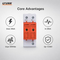 Parafoudre basse tension de type T2 SPD DC 500V 20KA~40KA pour protection contre la foudre, directement de l'usine