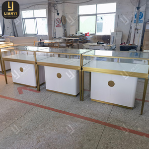 Estuches de mostrador integrados con LED, nuevo diseño, escaparate negro, joyería, muebles de exhibición para joyería usada - Product Image 3