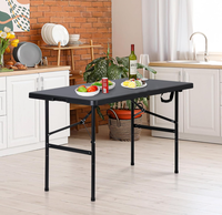 Meilleur prix Table pliante noire de 4 pieds pour fête en plein air