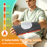 Bottes de massage chauffantes sans fil à air comprimé pour les mains, poignets et avant-bras, avec compression d'air et chauffage NTC, rechargeables