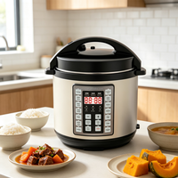 Cuisinière à pression électrique avec verrouillage de sécurité, multifonction, cuve intérieure antiadhésive, libération automatique de la pression