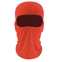 Balaclava en strass noir taille unique, entièrement recouverte de strass, masque de ski tendance, tendance rappeur, bling bling, capuche pour le visage