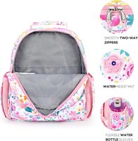 Sac à dos personnalisable pour fillettes 2-4 ans, motif floral mignon, fermeture éclair, bretelles, pour la maternelle et la crèche, en microfibre