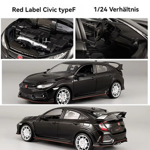 Modèle de <span class=keywords><strong>voiture</strong></span> en métal moulé sous pression Hot Diecast Wheel <span class=keywords><strong>MaiSto</strong></span> 1:24 Civic TYPE-R, jouet décoratif à rétrofriction pour garçons - Product Image 5