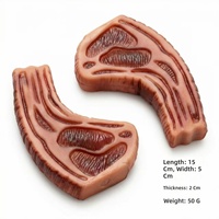 Jouets pour chiens interactifs et apaisants, résistants aux morsures, en vinyle plastique en forme de steak, créatifs, pour soulager l'ennui ; Approvisionnement direct usine