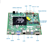 Placa Base Mini Itx, Placa Pequeña de 17*17cm, Procesador Intel E3950 de Cuatro Núcleos X86, RS232, RJ45, Mini Placa Base con Ventilador