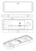 Módulo de Control de Acceso RFID de Montaje Superior Vanch VC-DZ5720R, Lector RFID de Techo con Chip Impinj E710