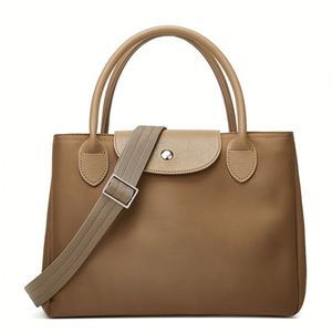 Bolso Tote de Moda para Mujer, Diseño Oxford, Color Sólido, Grande, con Cierre, Forro de Poliéster, Portátil, para Llevar en la Mano o al Hombro - Product Image 3