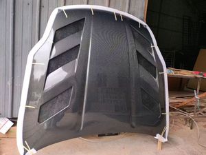 Nắp capo sợi carbon kiểu OEM lắp vừa khít cho Nissan <span class=keywords><strong>350Z</strong></span> Z33 2003-2009, bề mặt bóng cao cấp - Product Image 3