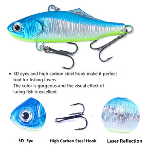Pêche d'hiver sur glace Pêche en mer dure Isca Artificial Wobblers Metal Vibration 70mm 24g Winter VIB Bait Long Shot Sinking VIB Lure - Product Image 2