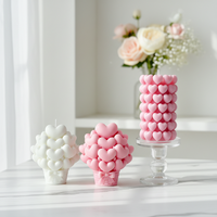 N-057 Bougie carrée d'aromathérapie pour la Saint-Valentin et les mariages, en cire de soja, faite à la main, bougies parfumées modernes pour les fêtes et la décoration de la maison