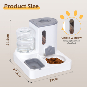 Nobleza 2-in-1 automatico per abbeveratoio per gatti 1l in acciaio inossidabile ciotole per piccoli animali domestici elegante Design adorabile per cani - Product Image 2
