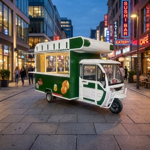 Carrito de Comida Móvil con Cocina Completa, Trampa de Grasa, Diseño de 3 Ruedas, Certificado CE, Resistente a la Corrosión, Cumple con los Estándares Estrictos del Departamento de Salud - Product Image 1