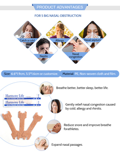 Tiras Nasales Breathe Right con Logotipo Fabricado, Tamaño Grande, Alivio de Ronquidos, Tira Nasal Transparente para Dormir - Product Image 5
