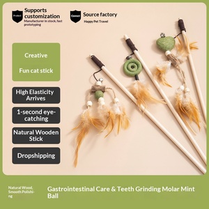 Großhandel Umweltfreundliche Holz-Interaktive Langlebige Katzenspielzeuge mit Katzenminze, Haustierzubehör für Interaktives Spielen mit Katzen - Product Image 3