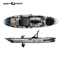 Kayak à pédales pour la pêche, fabrication directe, bateau à pédales, kayak pliable transparent en plastique, kayak de pêche à propulsion par pédales