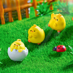 Nuevo creativo lindo pollito Micro paisaje Decoración Accesorios pequeños adornos artesanías de resina personalizadas - Product Image 2