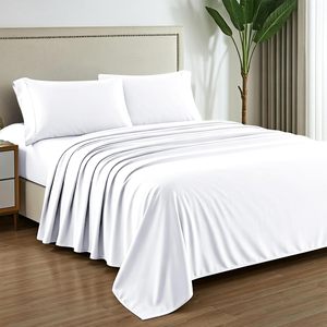 2025 Hot Sale Queen Size Soft Microfiber Cooling <strong>Bed</strong> <strong>Sheets</strong> 4 Pieces Fitted Bedsheet Flat <strong>Sheet</strong> &amp; Pillowcases <strong>Bed</strong> <strong>Sheet</strong> Set - Product Image 1
