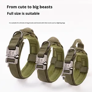 <strong>Tactical</strong> <strong>Dog</strong> <strong>Collar</strong> for Large <strong>Dogs</strong>-Polyester Nylon Solid Pattern Adjustable Buckle Quick Release Personalized All Seasons - Product Image 2