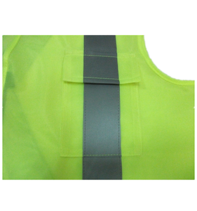 Hot Sales Bau projekt Fluor zierende gelbe Sicherheits weste Verkehrs sicherheits kleidung mit mehreren Taschen Reflektierende Weste - Product Image 6
