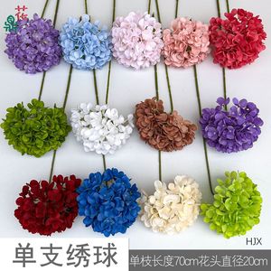 Flores de hortensia artificiales de seda de Shichuan, tamaño grande, hechas a mano, decoraciones para bodas, para pasillo de salón, fondo de recepción - Product Image 4