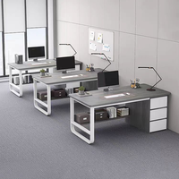Scrivania da Ufficio Modulare Moderna in Legno Massello e MFC con Cubicolo Singolo per Manager, Ecologica e Personalizzabile