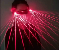 Gafas de sol con láser RGB multilínea 2 en 1, gafas con verde, rojo, azul para espectáculo de disfraces luminosos LED